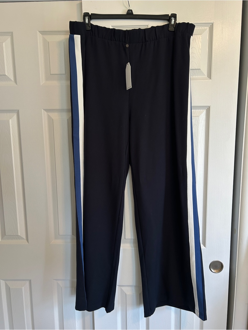 Universal Standard Stephanie Wide Leg Stripe Ponte Pants New With Tags Size 22